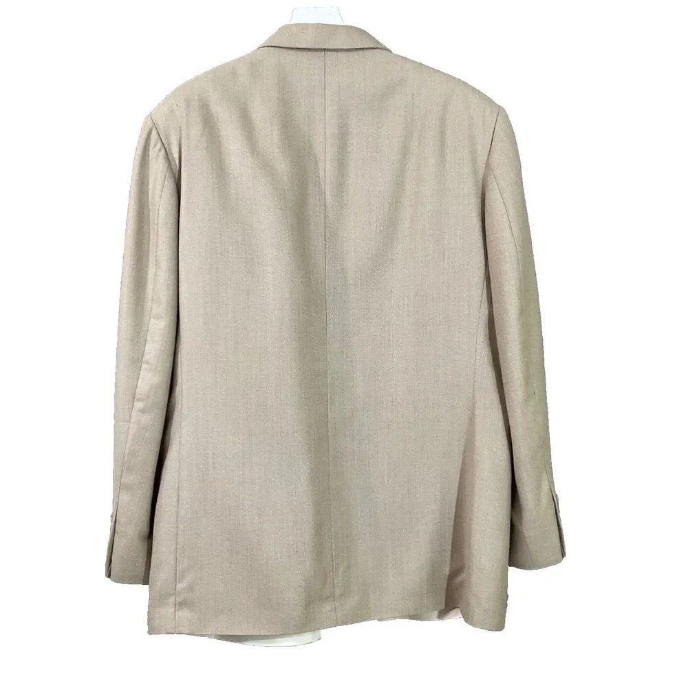 Oscar de La Renta Men’s Brown 44R silk/ Wool Blend Sport Coat Blazer